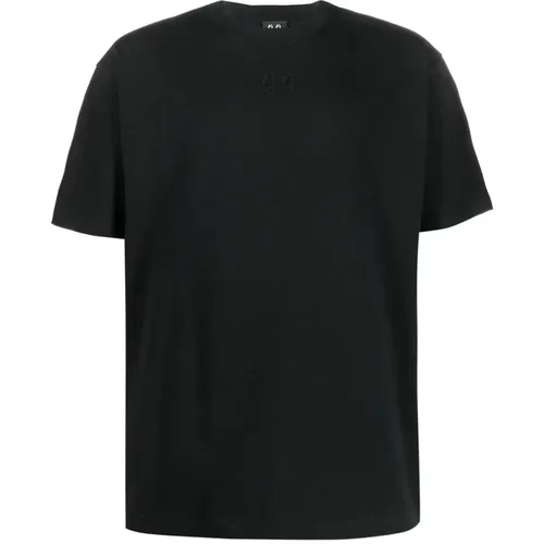 Schwarzes Totenkopf Lime T-Shirt - 44 Label Group - Modalova