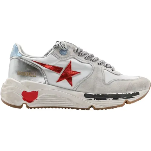 Red Metal Star Running Sneakers , female, Sizes: 6 UK - Golden Goose - Modalova