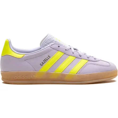 Indoor Gazelle Sneakers Silver Yellow , female, Sizes: 10 1/2 UK, 3 UK, 4 1/2 UK, 7 UK, 4 UK, 7 1/2 UK, 5 UK, 6 1/2 UK, 9 1/2 UK, 8 1/2 UK, 10 UK, 2 1 - Adidas - Modalova