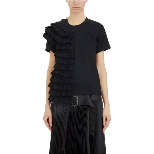 Ruffle T-Shirt Damenmode , Damen, Größe: S - Comme des Garçons - Modalova