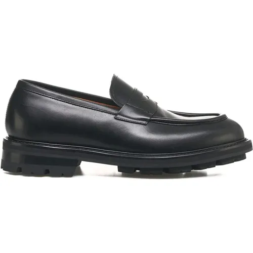 Leather Loafers , male, Sizes: 8 UK - Green George - Modalova