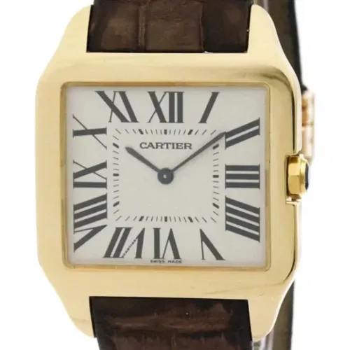 Pre-owned Gold watches , male, Sizes: ONE SIZE - Cartier Vintage - Modalova