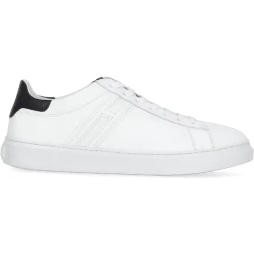 Weiße Ledersneakers mit geprägtem Logo , Herren, Größe: 39 1/2 EU - Hogan - Modalova
