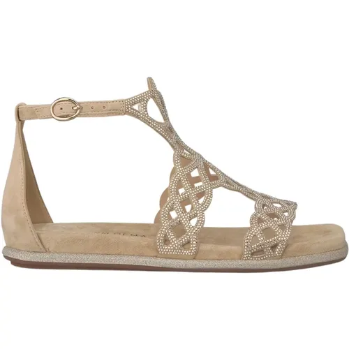 Shiny Straps Flat Sandal , female, Sizes: 3 UK, 5 UK, 6 UK, 4 UK - Alma en Pena - Modalova