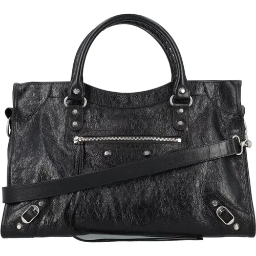 City Bag Classic Leather , female, Sizes: ONE SIZE - Balenciaga - Modalova