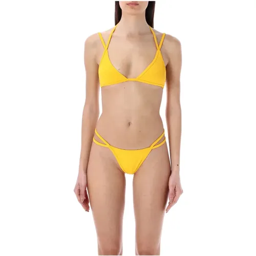 Gelbes Ss23 Lycra Rib Bikini - The Attico - Modalova