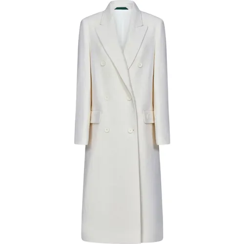 Beige Bouclé Wool Coat Aw24 , female, Sizes: XS, S - Lacoste - Modalova