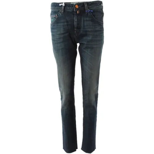 Slim-fit Blaue Jeans für Männer , Herren, Größe: W37 - Jacob Cohën - Modalova