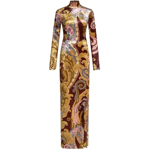 Bordeaux Paisley Dress Aw24 , female, Sizes: S, XS - ETRO - Modalova