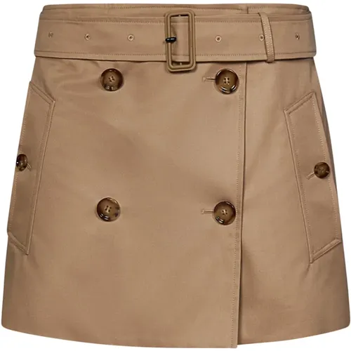 Trench-Style Skirt - Aw23 Collection , female, Sizes: 2XS, XS - Burberry - Modalova