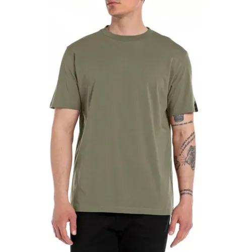 Herren Logo T-Shirt , Herren, Größe: XL - Replay - Modalova