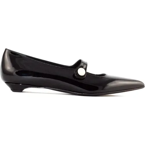 Patent Leather Ballerina Shoes , female, Sizes: 4 1/2 UK, 6 UK, 5 UK, 3 UK - Sergio Levantesi - Modalova