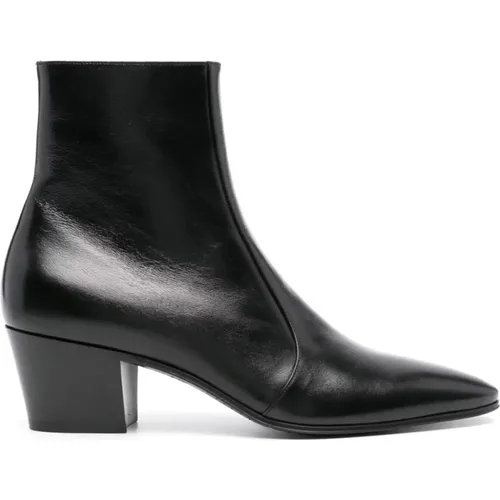 Leather Texan Boots , male, Sizes: 10 UK, 7 UK - Saint Laurent - Modalova