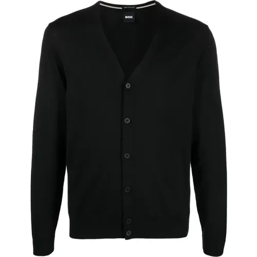 Mardon-L Wool Cardigan , male, Sizes: XL, 2XL - Hugo Boss - Modalova