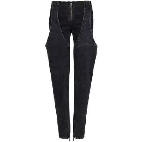 Washed Cotton Low-Rise Jeans , female, Sizes: S - Balmain - Modalova