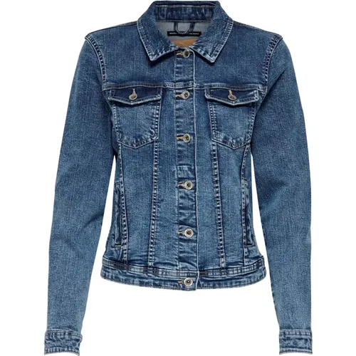 Denim Jackets , Damen, Größe: S - Only - Modalova