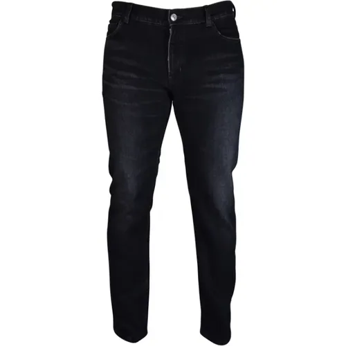 Schwarze Slim-Fit Vintage Style Jeans , Herren, Größe: W30 - Balenciaga - Modalova