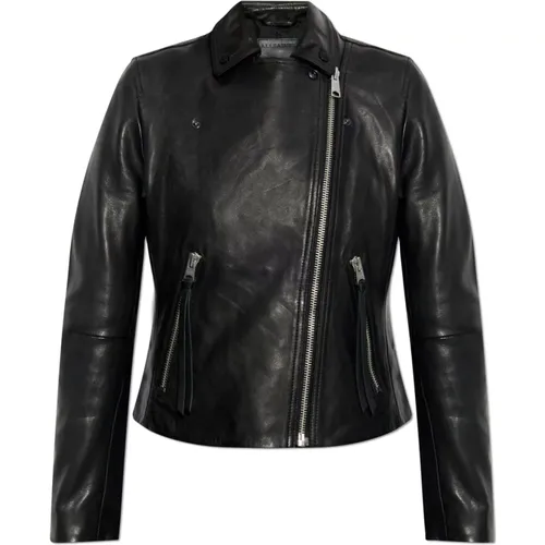 Lederjacke Dalby , Damen, Größe: M - AllSaints - Modalova