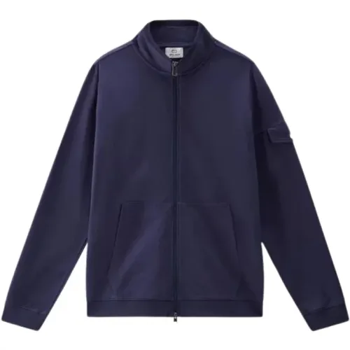 Lightweight Full Zip Track Jacket , male, Sizes: M, XL, L, S, 2XL - Woolrich - Modalova