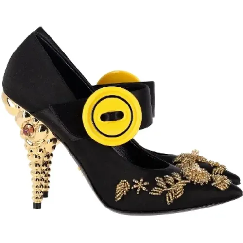 Pre-owned Fabric heels , female, Sizes: 4 UK - Prada Vintage - Modalova