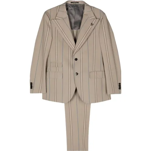 Vertical Stripe Suit , male, Sizes: L, XL - Gabriele Pasini - Modalova