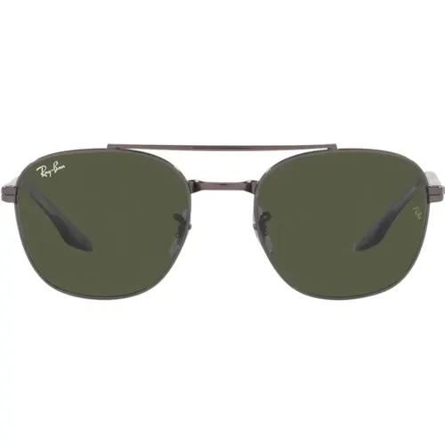 RB 3688 Gunmetal Green Sunglasses , male, Sizes: 55 MM - Ray-Ban - Modalova