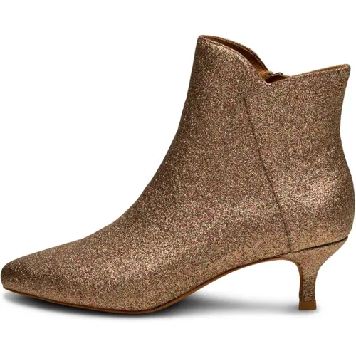 Glitter Leather Ankle Bootie - Elegant Zip , female, Sizes: 3 UK, 6 UK, 5 UK, 4 UK, 8 UK, 7 UK - Shoe the Bear - Modalova