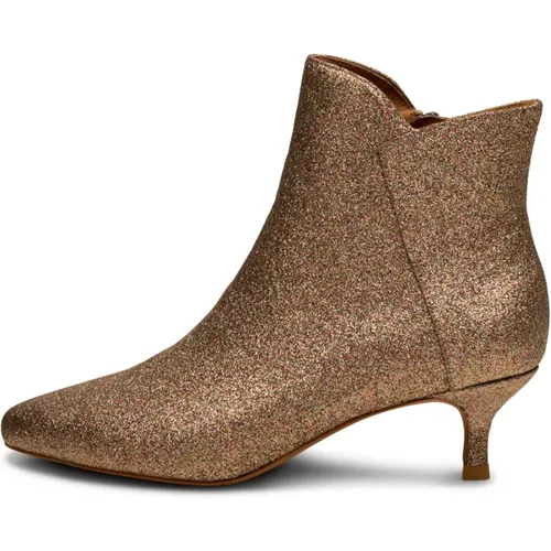 Glitter Leather Ankle Bootie - Elegant Zip , female, Sizes: 3 UK, 9 UK, 6 UK, 5 UK, 4 UK, 8 UK, 7 UK - Shoe the Bear - Modalova