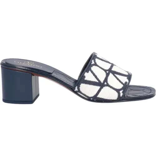 Open Shoe with Heel and Logo Band , female, Sizes: 3 1/2 UK - Valentino Garavani - Modalova