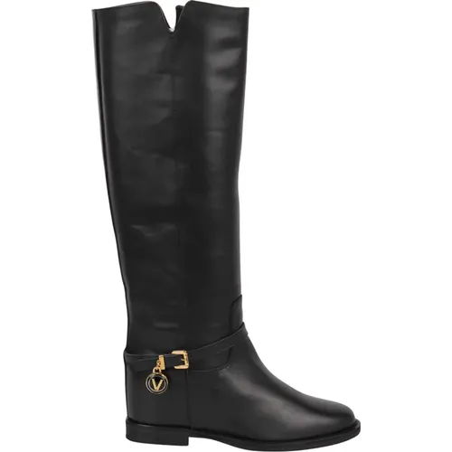 Logo Pendant Knee High Boots , female, Sizes: 5 UK, 3 UK, 4 1/2 UK, 4 UK - Via Roma 15 - Modalova