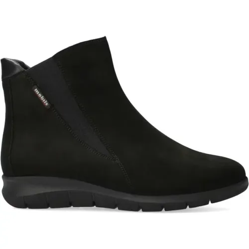 Bequeme Damen Nubuk Ankle Boots , Damen, Größe: 35 1/2 EU - mephisto - Modalova