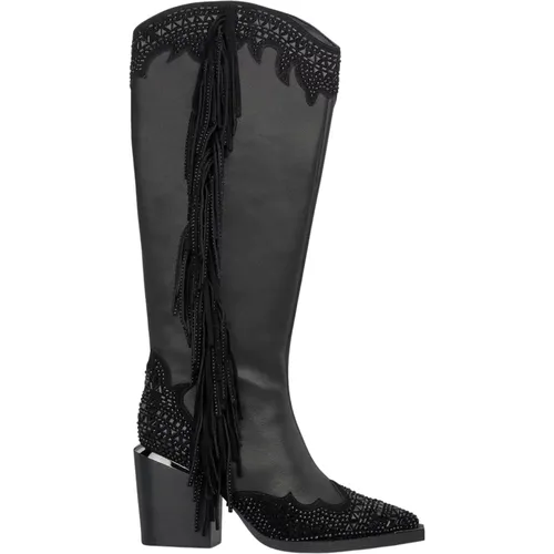 Embellished Block Heel Boot , female, Sizes: 5 UK, 3 UK, 8 UK, 2 UK, 7 UK, 4 UK, 6 UK - Alma en Pena - Modalova