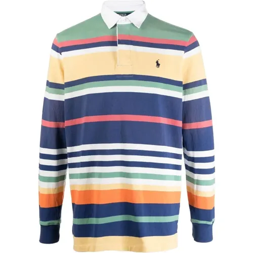 Sophisticated Stripe-Print Polo Shirt , male, Sizes: M, S - Ralph Lauren - Modalova