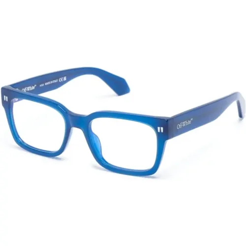 Blaue Optische Brille, vielseitig und stilvoll , unisex, Größe: 55 MM - Off White - Modalova