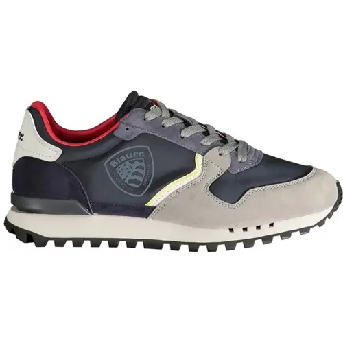 Sporty Polyester Sneaker with Contrast Details , male, Sizes: 6 UK, 10 UK - Blauer - Modalova