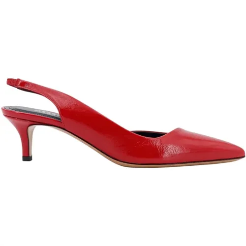 Rote Leder Slingback Pumps mit spitzer Kappe , Damen, Größe: 36 EU - Isabel marant - Modalova