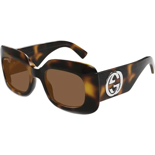 Stilvolle Sonnenbrille in Schwarz , Damen, Größe: 51 MM - Gucci - Modalova