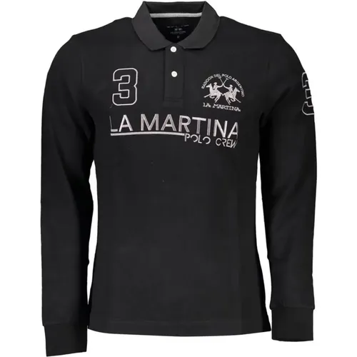 Embroidered Long Sleeve Polo Shirt , male, Sizes: L, M, S, XL - LA MARTINA - Modalova