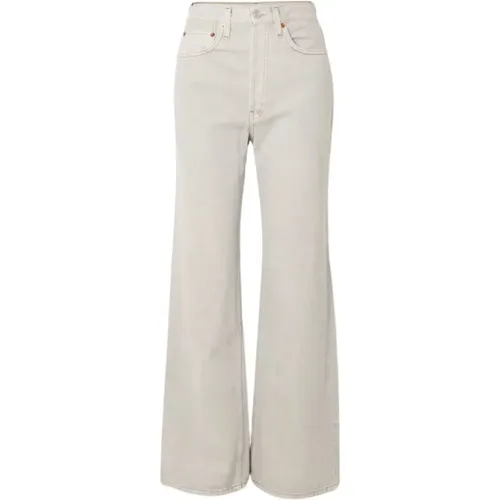 S Inspired Wide Leg Jeans , female, Sizes: W26, W28, W27 - Re/Done - Modalova