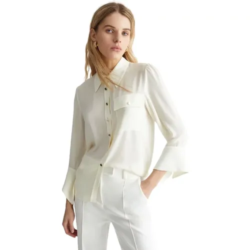 Georgette Classic Collar Shirt , Damen, Größe: L - Liu Jo - Modalova