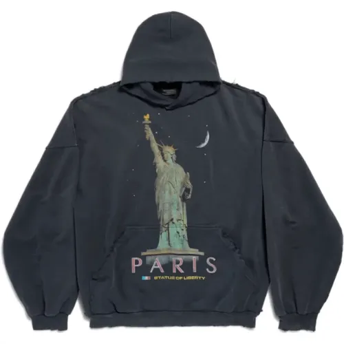 Paris Liberty Oversized Hoodie - Balenciaga - Modalova
