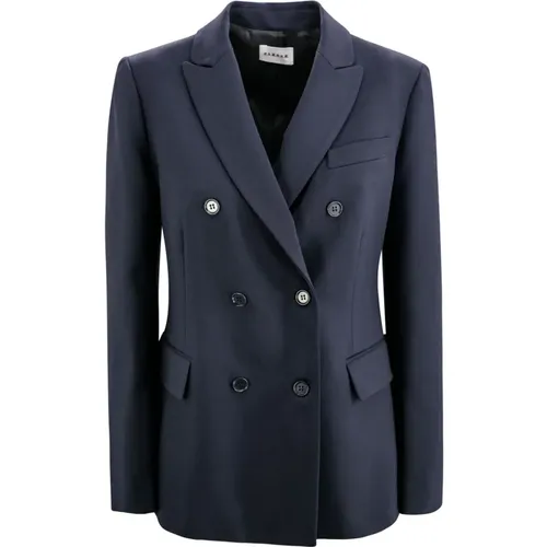 Maßgeschneiderte Blaue Jacken mit Breiten Revers , Damen, Größe: M - P.a.r.o.s.h. - Modalova