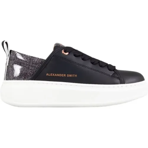 Eco Wembley Schwarze Sneakers , Damen, Größe: 39 EU - Alexander Smith - Modalova