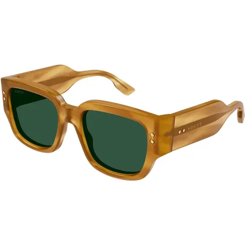 Square Sunglasses Brown Light Polyamide , male, Sizes: 54 MM - Gucci - Modalova