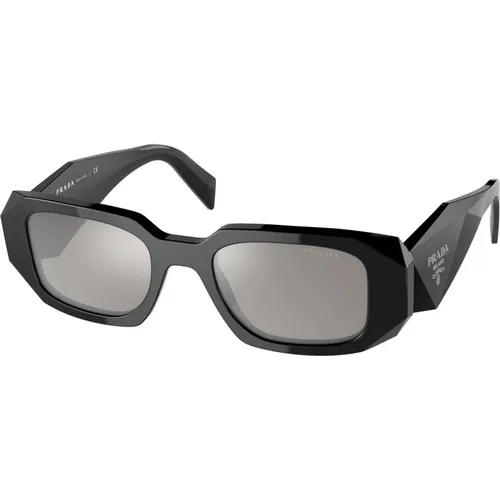 Silver/Grey Silver Sunglasses , female, Sizes: 49 MM - Prada - Modalova