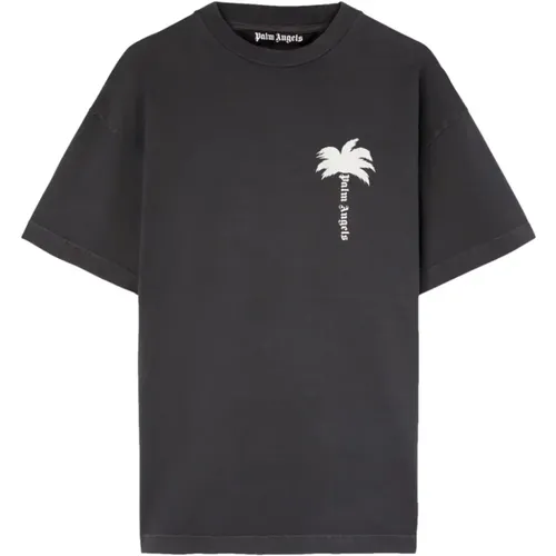 Printed Palm Tree T-Shirt , male, Sizes: S - Palm Angels - Modalova