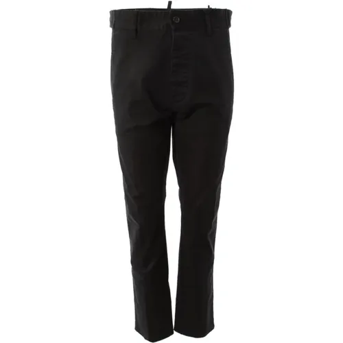 Navy Hockney Fit Pants for Men , male, Sizes: L - Dsquared2 - Modalova
