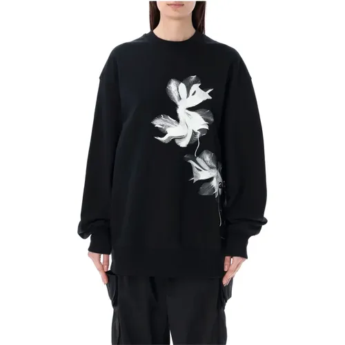 Blumen Crewneck Sweatshirt , Damen, Größe: L - Y-3 - Modalova