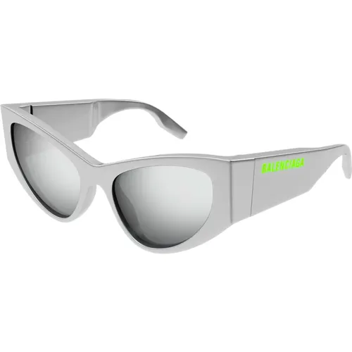 Silver Sunglasses , female, Sizes: 56 MM - Balenciaga - Modalova
