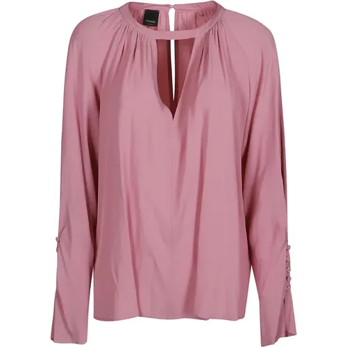 Elegant Pecan Blouse , Damen, Größe: S - pinko - Modalova